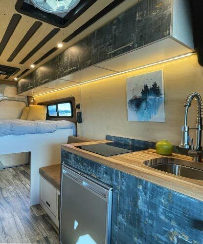 Luxury camper van rental Bangalore interior