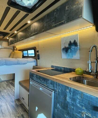 Luxury camper van rental Bangalore interior